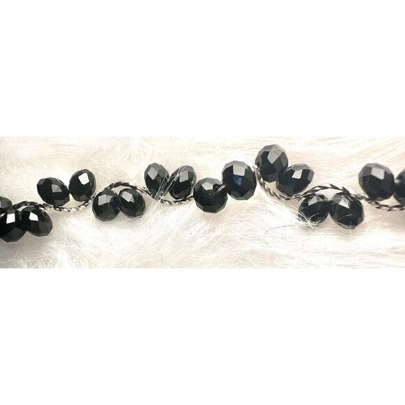 -BRACELET Beautiful VTG Silver With Black Gems Curly Spine Bracelet - Picture 8 of 10